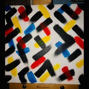 Hand painted abstract portrait